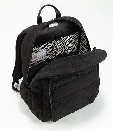 vera bradley black quilted backpack.